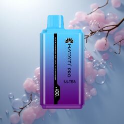 Hayati Pro Ultra 15000 Puffs Algodón de Azúcar de Grosella Negra y Frambuesa Azul con 2% de Nicotina y 850mAh